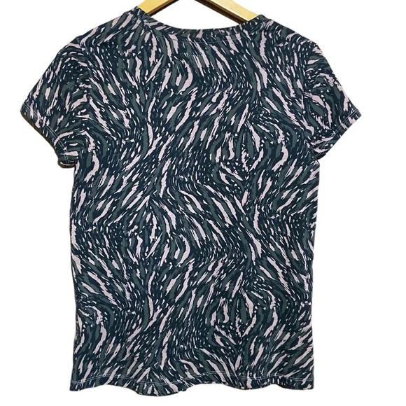 Athleta Organic Daily Printed Tee Abstraction‎ Black Peat Size Small RN 54023 - Picture 5 of 8